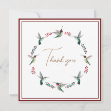 Custom Ruby-throated Hummingbirds Dankeschön Karte