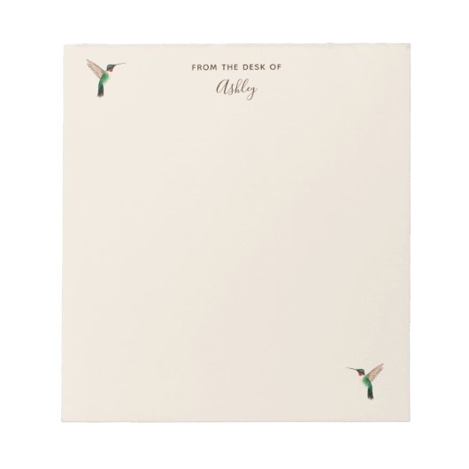 Custom Ruby-throated Hummingbirds Notepad Notizblock (Vorderseite)