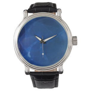 custom rück blue armbanduhr