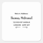 Custom Rücksendeadresse Stickers UK (Vorderseite)