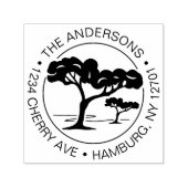 Custom Rücksendeadresse Umbrella Pine Tree Permastempel (Design)