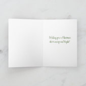 Custom Rufous Hummingbird Holiday Card Feiertagskarte (Innenseite)