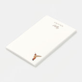 Custom Rufous Hummingbird Notes Post-it Klebezettel (angewinkelt)