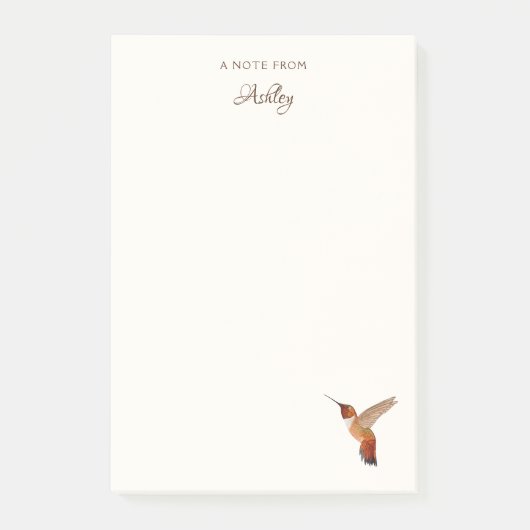 Custom Rufous Hummingbird Notes Post-it Klebezettel (Vorderseite)