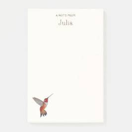 Custom Rufous Hummingbird Notes Post-it Klebezettel