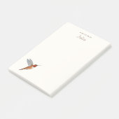 Custom Rufous Hummingbird Notes Post-it Klebezettel (angewinkelt)