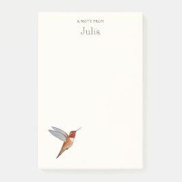 Custom Rufous Hummingbird Notes Post-it Klebezettel