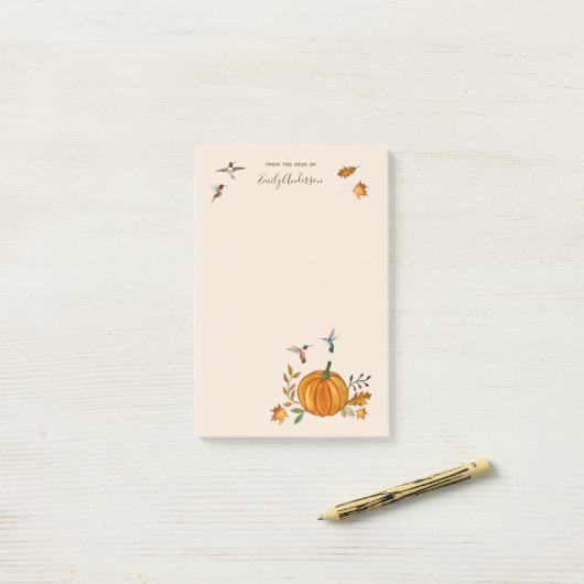 Custom Rufous Hummingbirds Notepad Post-it Klebezettel (Auf Schreibtisch)