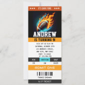 Custom Rugby Birthday Ticket Einladung (Vorderseite)