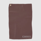 Custom Rum Raisin Golf Towel Golfhandtuch (Vorderseite)