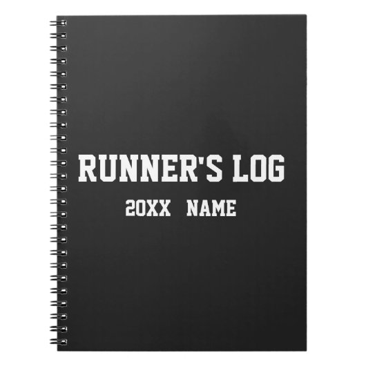 Custom Runner's Log Running Gifts Athlete Marathon Notizblock (Vorderseite)