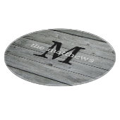 Custom Russe Name Country Farmhouse Mit Monogramm Schneidebrett (Ecke)