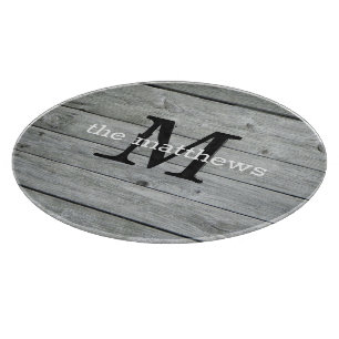 Custom Russe Name Country Farmhouse Mit Monogramm Schneidebrett