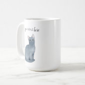 Custom Russian Blue Cat Bree Coffee Tasse Gift (Vorderseite Links)