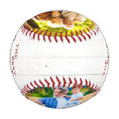 Custom Rustic Best Opa je Vatertag Foto Baseball (Rückseite)