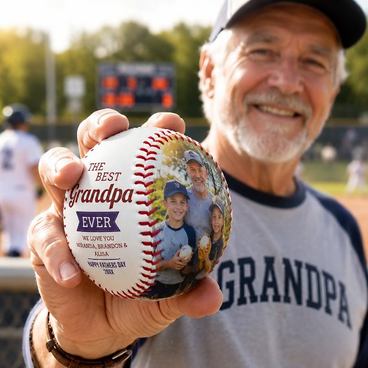Custom Rustic Best Opa je Vatertag Foto Baseball