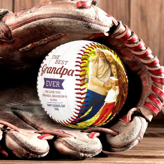 Custom Rustic Best Opa je Vatertag Foto Baseball