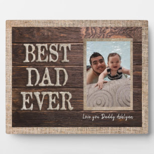 Custom Rustic Best Vater je Liebe Sie Daddy Foto Fotoplatte