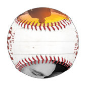 Custom Rustic Best Vater Jeden Vatertag Foto Baseball (Rückseite)