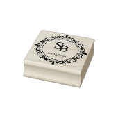Custom Rustic Botanical Country Wreath Wedding Gummistempel (Stempel)