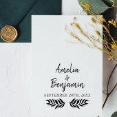 Custom Rustic Bride Groom Names Wedding Gummistempel