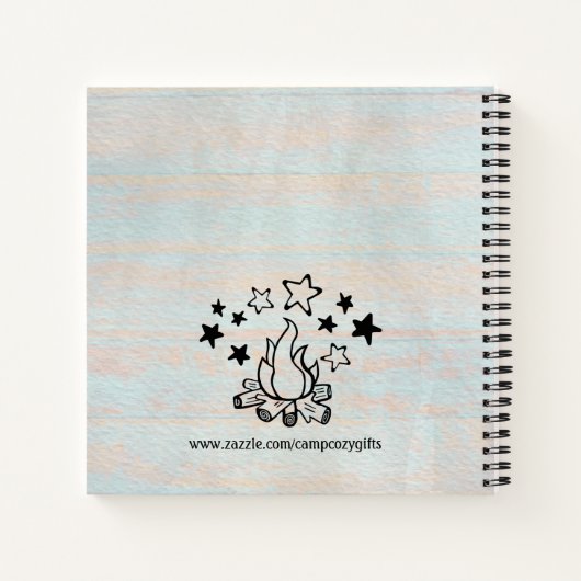 Custom Rustic Camping Camper Trailer Rv Lifestyle Notizblock (Rückseite)