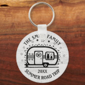 Custom Rustic Camping Camper Trailer Rv Lifestyle Schlüsselanhänger (Vorderseite)