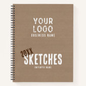 Custom Rustic Charm Kraft Paper Employee Sketch Notizblock (Vorderseite)