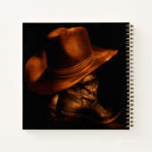 Custom Rustic Cowboy Boots Birthday Gästebuch Notizblock (Rückseite)