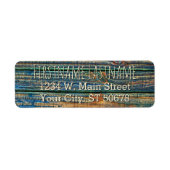 Custom Rustic Dark Brown Aquamarin Blue Wood Gran (Vorne)