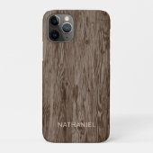 Custom Rustic Dunkelbraun farbige Imitat Woodgrain Case-Mate iPhone Hülle (Rückseite)