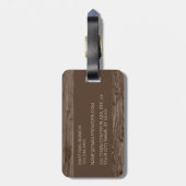 Custom Rustic Dunkelbraun farbige Imitat Woodgrain Gepäckanhänger (Rückseite vertikal)