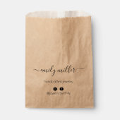 Custom Rustic Elegance Calligraphy Script Paper Ba Geschenktütchen (Vorderseite)