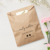 Custom Rustic Elegance Calligraphy Script Paper Ba Geschenktütchen (Versiegelt)