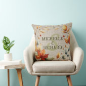 Custom Rustic Fall Leaf Monogram Kissen (Stuhl )