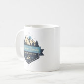 Custom Rustic Family Name Camping Trip Kaffeetasse (Vorderseite Links)