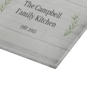 Custom Rustic Farmhouse Family Kitchen Chopping Schneidebrett (Ecke)