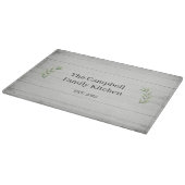 Custom Rustic Farmhouse Family Kitchen Chopping Schneidebrett (Ecke)