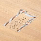 Custom Rustic Floral Acrylic Wedding Einladungen (Ablage )