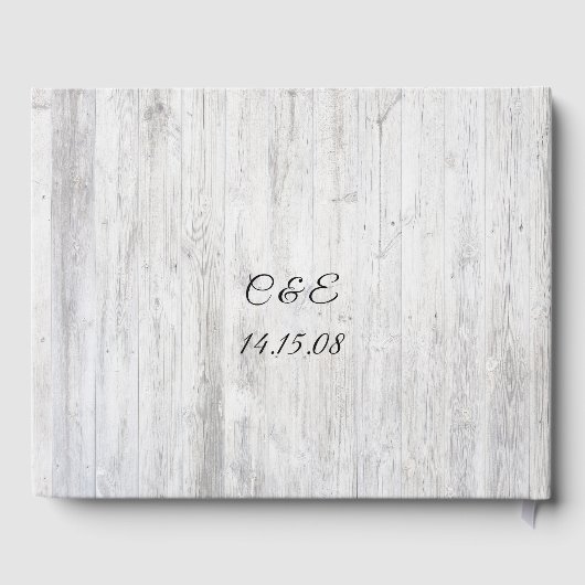 Custom Rustic Floral Guestbook Gästebuch (Rückseite)