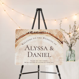 Custom Rustic Holz Cut Willkommen bei der Hochzeit