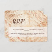 Custom Rustic Holz Getreide Skript Hochzeit RSVP (Vorne/Hinten)