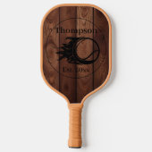 Custom Rustic Holz Texture Pickleball Paddel Pickleball Schläger (Rückseite)