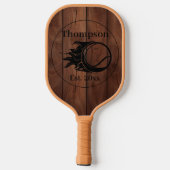 Custom Rustic Holz Texture Pickleball Paddel Schläger (Rückseite)
