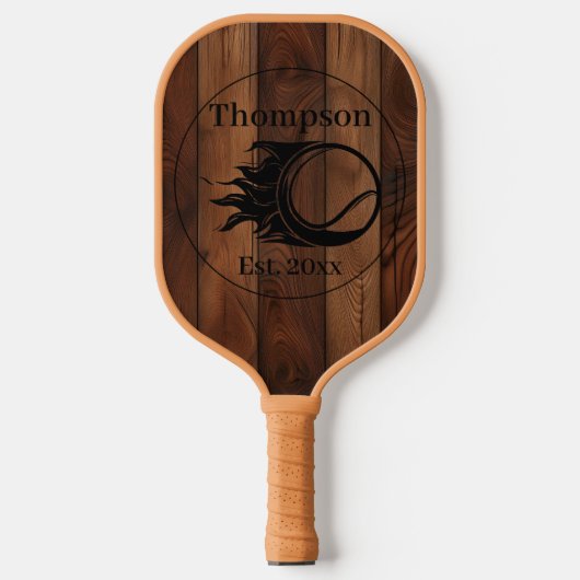 Custom Rustic Holz Texture Pickleball Paddel Schläger (Vorderseite)