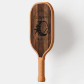 Custom Rustic Holz Texture Pickleball Paddel Schläger (Links)