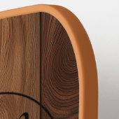Custom Rustic Holz Texture Pickleball Paddel Schläger (Linke Seite)