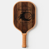 Custom Rustic Holz Texture Pickleball Paddel Schläger (Rückseite)