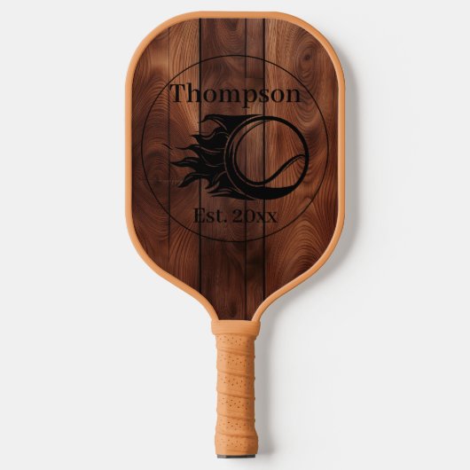 Custom Rustic Holz Texture Pickleball Paddel Schläger (Vorderseite)