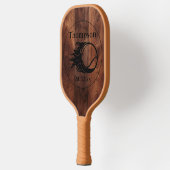 Custom Rustic Holz Texture Pickleball Paddel Schläger (Links)